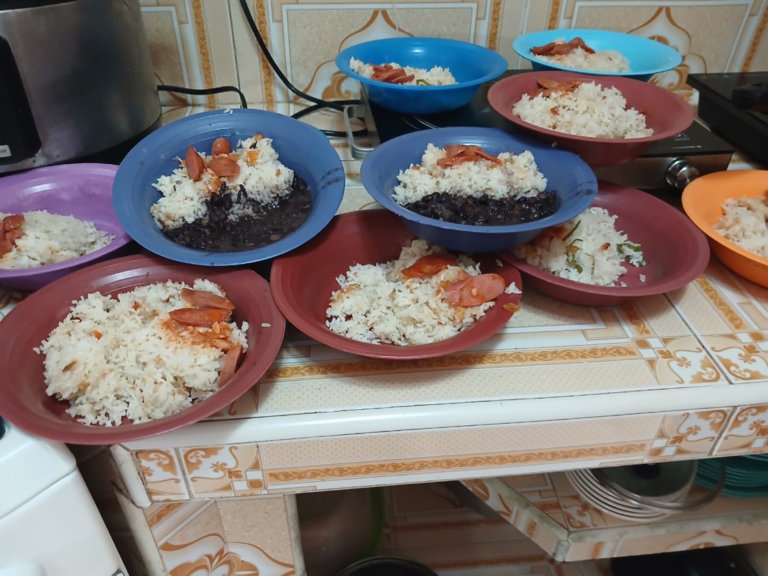 Comida preparándose para la merienda